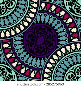 Seamless pattern ethnic style. Vintage decorative texture. Indian, arabic motive.