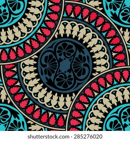 Seamless pattern ethnic style. Vintage decorative texture. Indian, arabic motive.