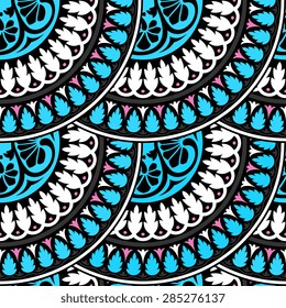 Seamless pattern ethnic style. Vintage decorative texture. Indian, arabic motive.