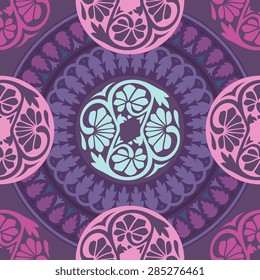 Seamless pattern ethnic style. Vintage decorative texture. Indian, arabic motive.