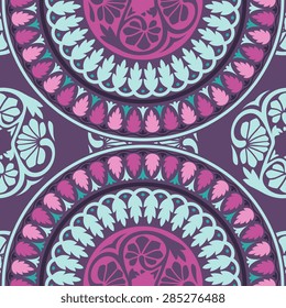 Seamless pattern ethnic style. Vintage decorative texture. Indian, arabic motive.