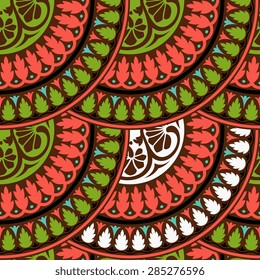 Seamless pattern ethnic style. Vintage decorative texture. Indian, arabic motive.