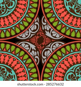 Seamless pattern ethnic style. Vintage decorative texture. Indian, arabic motive.
