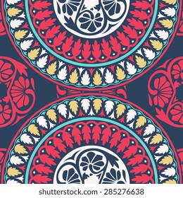 Seamless pattern ethnic style. Vintage decorative texture. Indian, arabic motive.