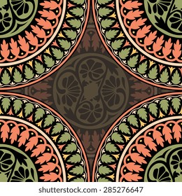 Seamless pattern ethnic style. Vintage decorative texture. Indian, arabic motive.