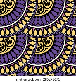 Seamless pattern ethnic style. Vintage decorative texture. Indian, arabic motive.