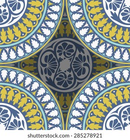Seamless pattern ethnic style. Vintage decorative texture. Indian, arabic motive.