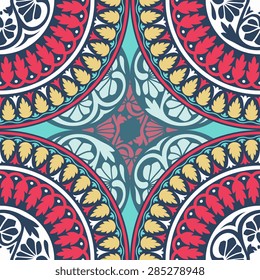 Seamless pattern ethnic style. Vintage decorative texture. Indian, arabic motive.