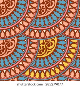 Seamless pattern ethnic style. Vintage decorative texture. Indian, arabic motive.