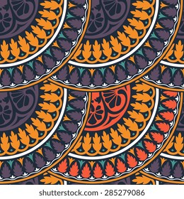 Seamless pattern ethnic style. Vintage decorative texture. Indian, arabic motive.