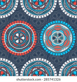 Seamless pattern ethnic style. Vintage decorative texture. Indian, arabic motive.