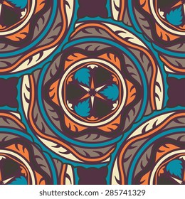 Seamless pattern ethnic style. Vintage decorative texture. Indian, arabic motive.