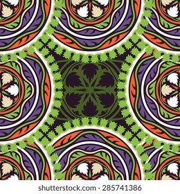 Seamless pattern ethnic style. Vintage decorative texture. Indian, arabic motive.