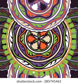 Seamless pattern ethnic style. Vintage decorative texture. Indian, arabic motive.