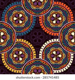 Seamless pattern ethnic style. Vintage decorative texture. Indian, arabic motive.