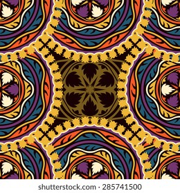 Seamless pattern ethnic style. Vintage decorative texture. Indian, arabic motive.