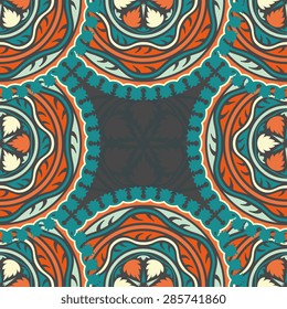 Seamless pattern ethnic style. Vintage decorative texture. Indian, arabic motive.