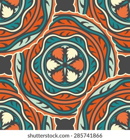 Seamless pattern ethnic style. Vintage decorative texture. Indian, arabic motive.