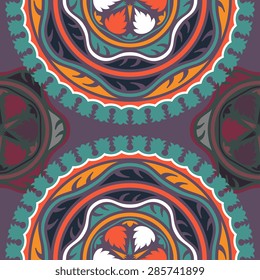 Seamless pattern ethnic style. Vintage decorative texture. Indian, arabic motive.