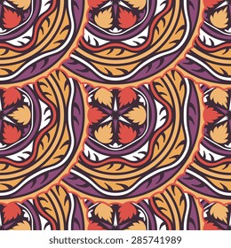 Seamless pattern ethnic style. Vintage decorative texture. Indian, arabic motive.