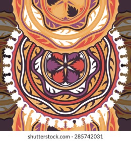Seamless pattern ethnic style. Vintage decorative texture. Indian, arabic motive.