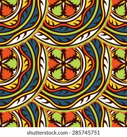 Seamless pattern ethnic style. Vintage decorative texture. Indian, arabic motive.