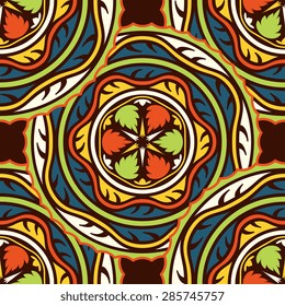 Seamless pattern ethnic style. Vintage decorative texture. Indian, arabic motive.