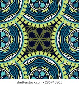 Seamless pattern ethnic style. Vintage decorative texture. Indian, arabic motive.