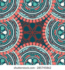 Seamless pattern ethnic style. Vintage decorative texture. Indian, arabic motive.