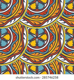 Seamless pattern ethnic style. Vintage decorative texture. Indian, arabic motive.