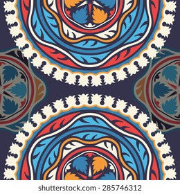 Seamless pattern ethnic style. Vintage decorative texture. Indian, arabic motive.