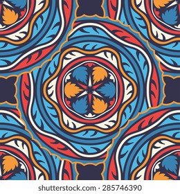 Seamless pattern ethnic style. Vintage decorative texture. Indian, arabic motive.