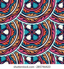 Seamless pattern ethnic style. Vintage decorative texture. Indian, arabic motive.