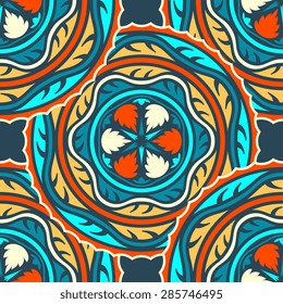 Seamless pattern ethnic style. Vintage decorative texture. Indian, arabic motive.