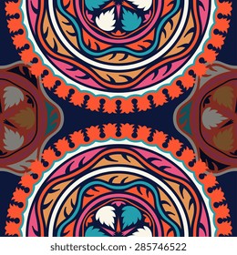 Seamless pattern ethnic style. Vintage decorative texture. Indian, arabic motive.