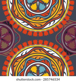 Seamless pattern ethnic style. Vintage decorative texture. Indian, arabic motive.