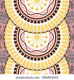 Seamless pattern ethnic style. Vintage decorative texture. Indian, arabic motive.