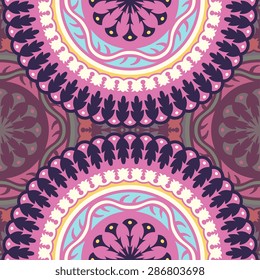 Seamless pattern ethnic style. Vintage decorative texture. Indian, arabic motive.