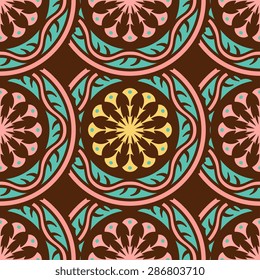 Seamless pattern ethnic style. Vintage decorative texture. Indian, arabic motive.