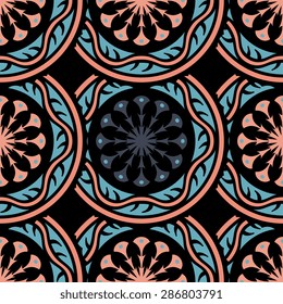 Seamless pattern ethnic style. Vintage decorative texture. Indian, arabic motive.