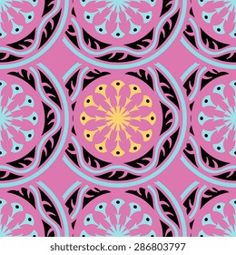 Seamless pattern ethnic style. Vintage decorative texture. Indian, arabic motive.