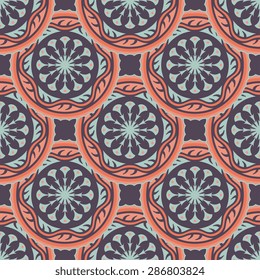Seamless pattern ethnic style. Vintage decorative texture. Indian, arabic motive.
