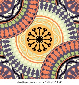 Seamless pattern ethnic style. Vintage decorative texture. Indian, arabic motive.
