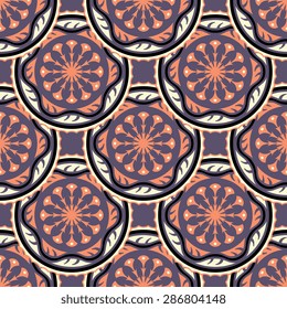 Seamless pattern ethnic style. Vintage decorative texture. Indian, arabic motive.