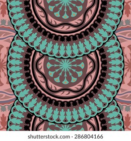 Seamless pattern ethnic style. Vintage decorative texture. Indian, arabic motive.