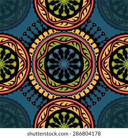 Seamless pattern ethnic style. Vintage decorative texture. Indian, arabic motive.