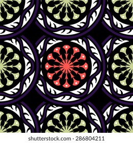 Seamless pattern ethnic style. Vintage decorative texture. Indian, arabic motive.