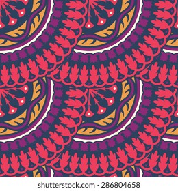 Seamless pattern ethnic style. Vintage decorative texture. Indian, arabic motive.