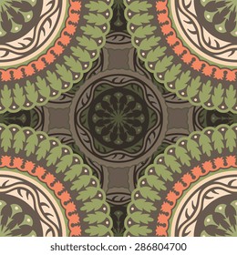 Seamless pattern ethnic style. Vintage decorative texture. Indian, arabic motive.