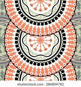 Seamless pattern ethnic style. Vintage decorative texture. Indian, arabic motive.